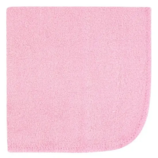 Hudson Baby Infant Girl Rayon from Bamboo Washcloth Bundle, Girl Elephant, One Size image {8}