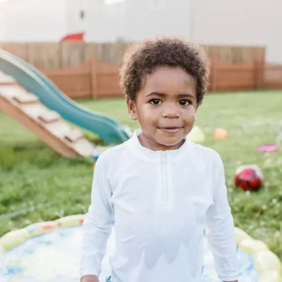 Green Sprouts Baby/Toddler Long Sleeve Zip Rashguard Shirt image {1}