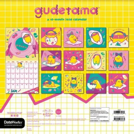 Trends International 2026 Gudetama 12"x12" Wall Calendar image {3}
