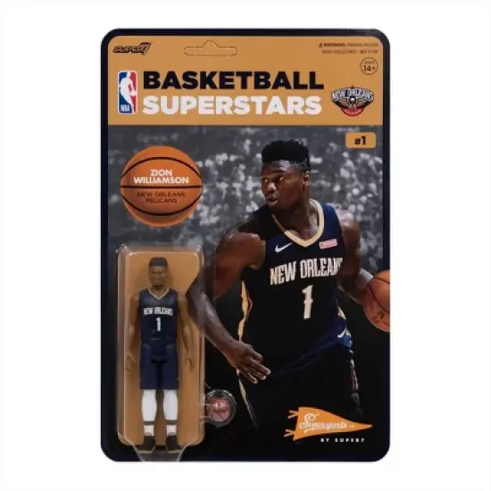NBA New Orleans Pelicans 3.75" ReAction Action Figure - Zion Williamson image {1}