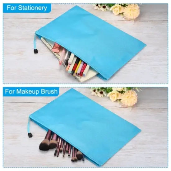 Unique Bargains Office Waterproof Oxford Cloth Zipper File Bags 5 Pcs image {4}