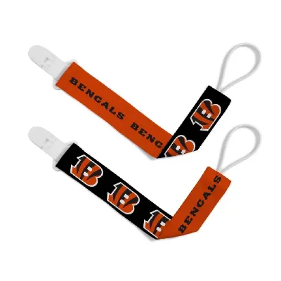 BabyFanatic Officially Licensed Unisex Pacifier Clip 2-Pack - NFL Cincinnati Bengals - Officially Licensed Baby Apparel image {3}