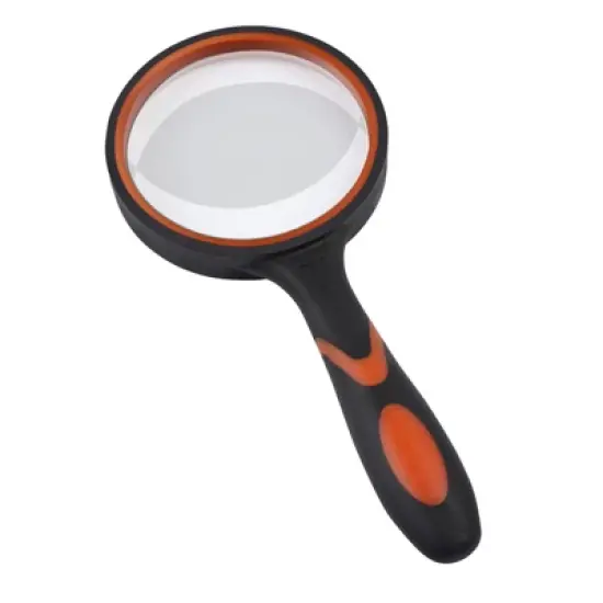 Insten Large Magnifying Glass 75 mm Lens, 7X Handheld Magnifier for Reading, Orange image {4}