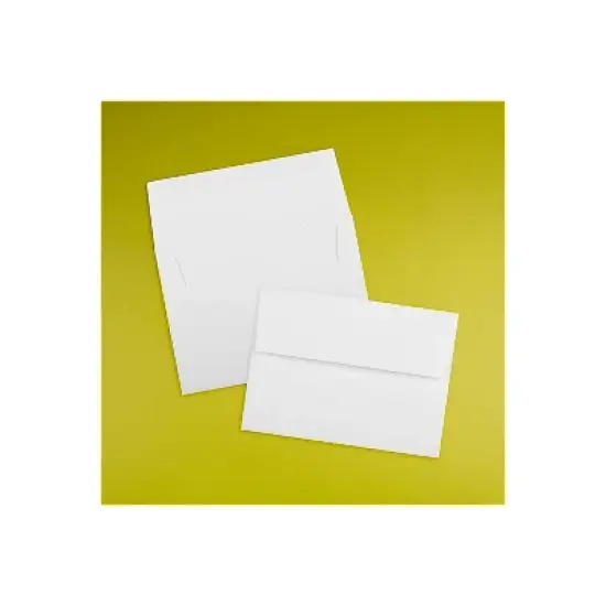 JAM Paper A6 Strathmore Invitation Envelopes 4.75 x 6.5 Bright White Linen 3137 image {3}