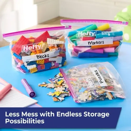 Hefty Half Gallon Storage Slider Bags - 32ct image {6}