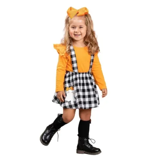 Girls Ghostest With The Mostest Overall Skirt Set - Mia Belle Girls image {5}