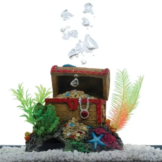 GloFish Treasure Chest Cycle Light Ornament Aquarium Decor image {4}