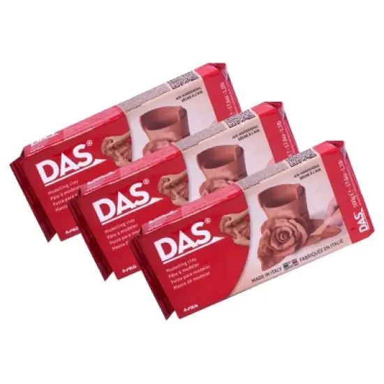 DAS&reg; Modeling Clay Air Hardening, Terra Cotta, 1.1lb, Pack of 3 image {8}