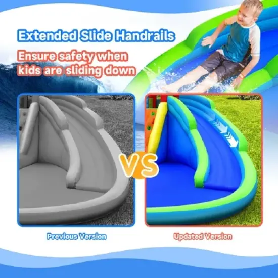 Costway Inflatable Waterslide Wet & Dry Bounce House w/Upgraded Handrail Blower Excluded image {7}