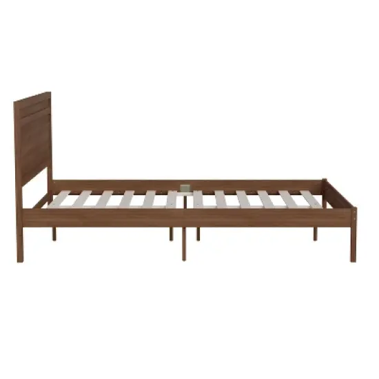 Flash Furniture Kingston Solid Wood Platform Bed with Wooden Slats and Headboard, No Box Spring Needed image {6}