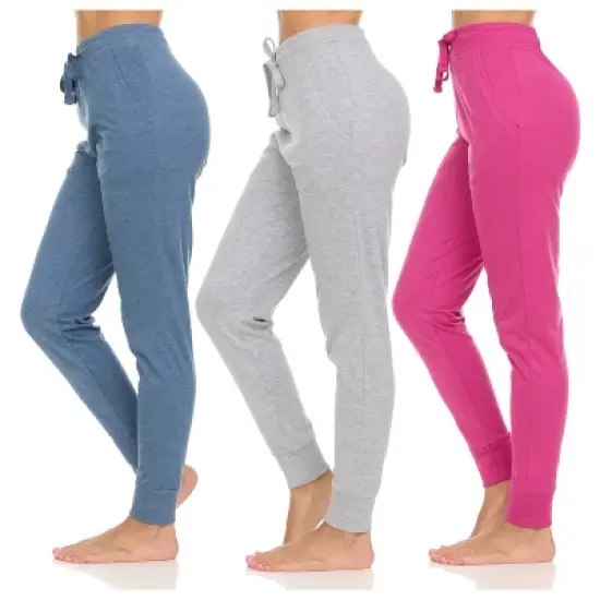 Womens Running Workout Yoga Leggings with Pockets and Elastic Cuff, Up to 2XL, Pack of 3 image {5}