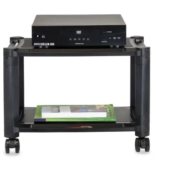 Mount-It! Under Desk Printer Stand with Wheels | Rolling Printer Cart | Height Adjustable Stacked Office Machine Cart w/ Paper Storage Tray image {5}