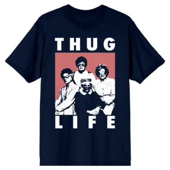 Golden Girls Thug Life Men's Navy T-shirt image {4}