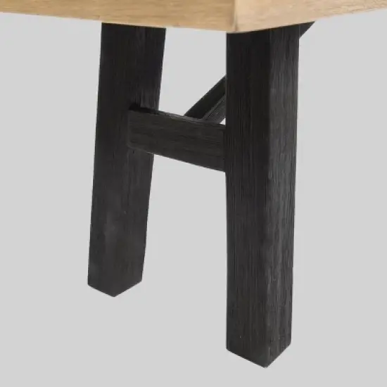 Bettina Acacia Wood Patio Bench - Gray - Christopher Knight Home image {2}