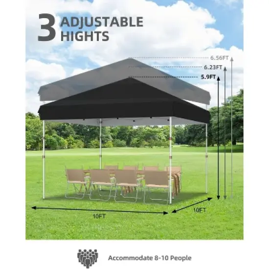 Pop Up Canopy Tent Outdoor Canopy with No Removable Sidewall One-Person Set Up Heavy Duty Commercial Instant Tent Shelter image {4}