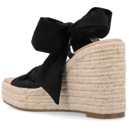 Journee Collection Womens Surria Tru Comfort Foam Espadrille Platform Wedge Sandals image {6}