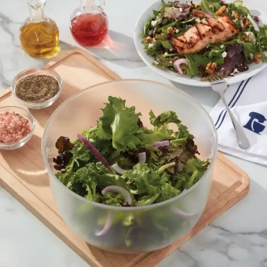 KitchenAid Salad Spinner: Large 7.43 Qt Red Plastic Lettuce Spinner, Hand Wash, 2-Piece Set image {4}