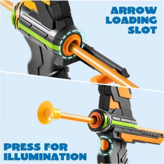 Joyfy Kids Archery Bow and Arrow Toy Set with LED, Archery Toy Set for Boys' Outdoor Play, Great Birthday Gift for Boys and Girls Ages 6-12 image {2}