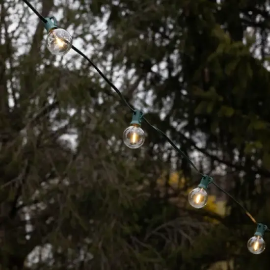 LumaBase Electric LED Globe String Lights with 25 Clear Bulbs image {3}