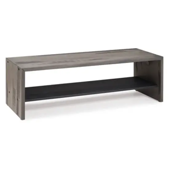 58" Solid Rustic Reclaimed Wood Entry Bench - Saracina Home image {6}