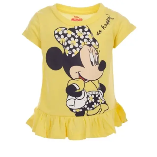 Disney Minnie Mouse Peplum T-Shirt and Bike Shorts Outfit Set Infant to Big Kid  image {2}