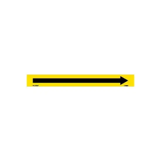 National Marker Pipemarker; Adhesive Vinyl Directional Arrows Yellow 1X9 3/4" Cap Height HL2050Y image {1}
