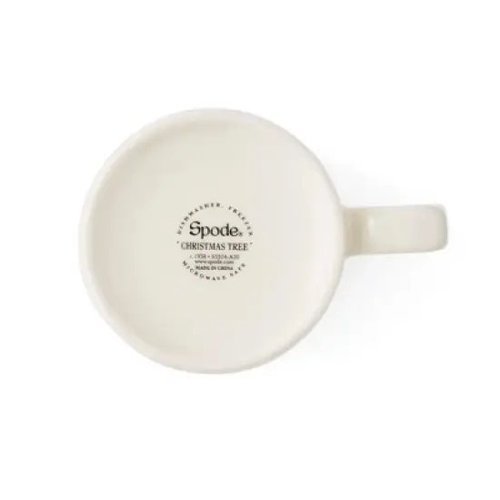 Spode Christmas Tree Mug, 9oz Ceramic Festive Christmas Coffee Mug - Microwave, Oven, Freezer & Dishwasher Safe - Holiday Tea Mug image {3}