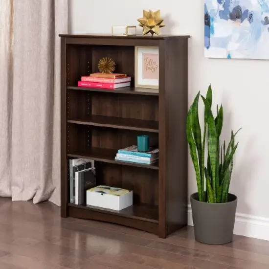 4 Shelf Bookcase Espresso - Prepac image {5}
