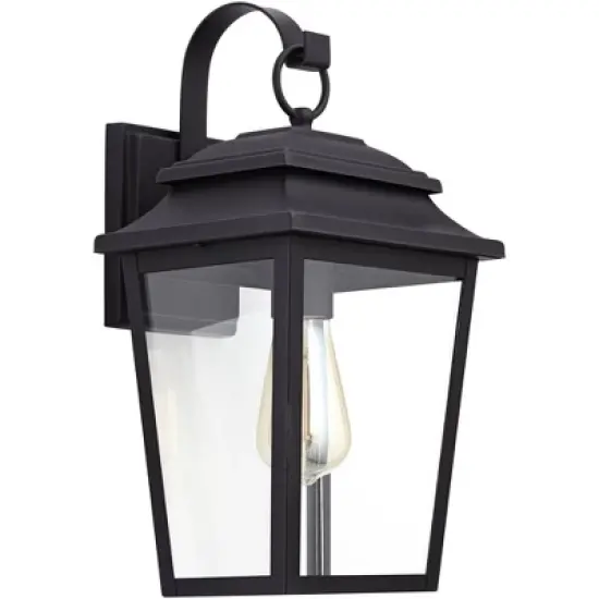 John Timberland Bellis Verde Rustic Outdoor Wall Light Fixture Texturized Black 15 1/4" Clear Glass for Post Exterior Barn Deck House Porch Yard Home image {4}