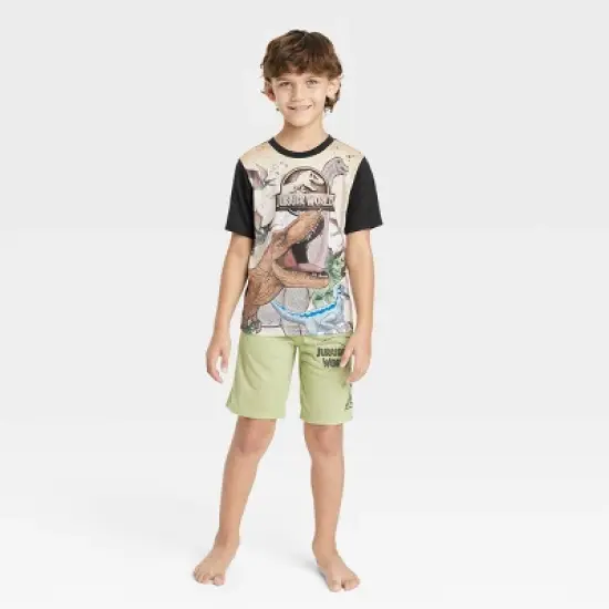 Boys' Jurassic World 3pc Pajama Set - Green/Black image {7}