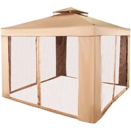 SUGIFT 10 ft. x 10 ft. Gazebo Tent with Mosquito Netting Outdoor Canopy Shelter image {4}