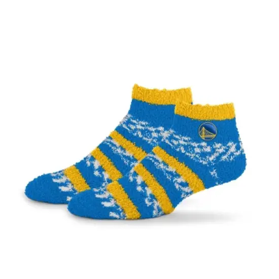 NBA Golden State Warriors Multi Stripe Fuzzy Socks image {1}
