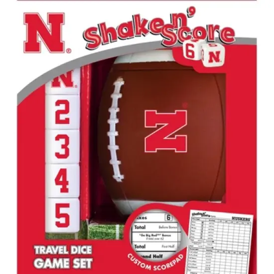MasterPieces Officially Licsenced NCAA Nebraska Cornhuskers Shake N' Score Dice Game for Age 6 and Up image {1}