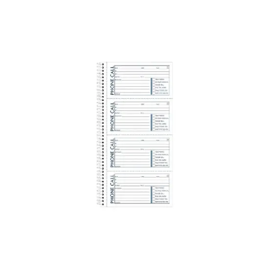 Adams Phone Message Pad 5.5" x 11" Ruled White 100 Sheets/Pad (SC1154R) 609011 image {1}