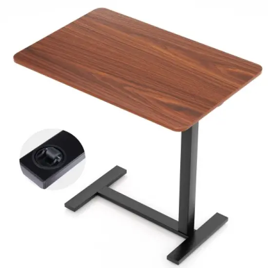 JIONJOY Hidden Wheels Adjustable Overbed Bedside Table for Versatile Use image {1}