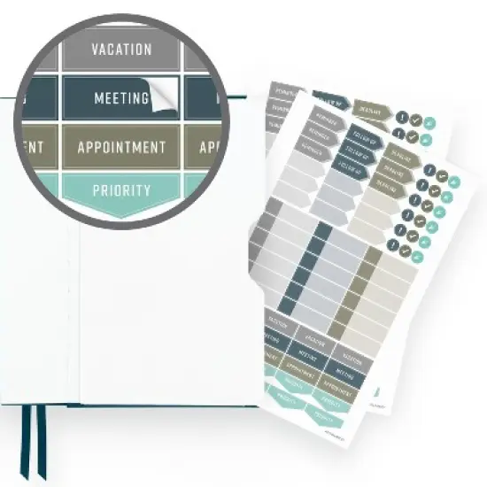 At-A-Glance Foundation Undated Planner 8.5"x6.75" Blue: Non-Toxic Acid-Free Paper, Weekly & Monthly Agenda, Adult Stationery image {5}