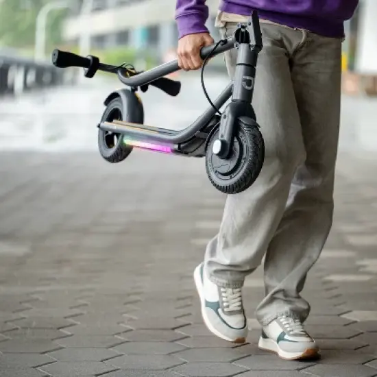 Jetson Loomis Electric Scooter - Gray: Bluetooth, Folds, Hand-Operated Brakes, LED Lights image {7}