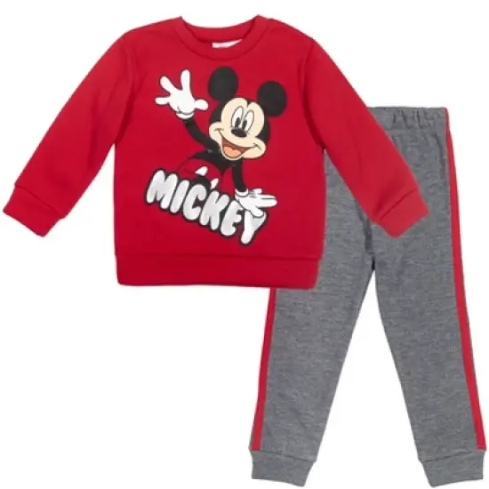 Disney Mickey Mouse Goofy Donald Duck Pluto Fleece Pullover T-Shirt and Pants Toddler image {7}