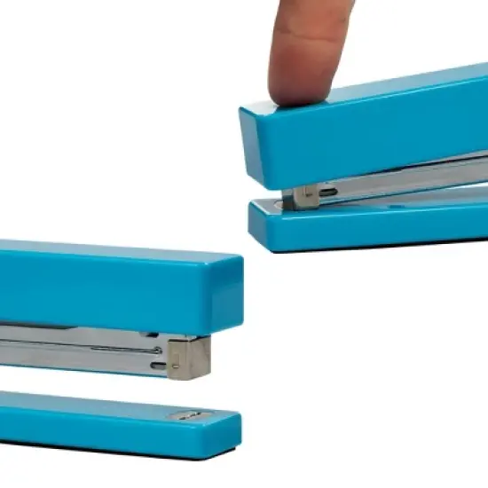JAM Paper Modern Desk Stapler - Blue: Office Supplies, Plastic, Clips & Fasteners, JAM Desk Supplies image {3}