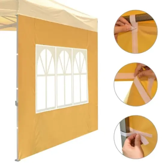 InstaHibit Privacy Window Sidewall UV30+ Fits 10x10ft Canopy Gazebo 1 Piece image {5}