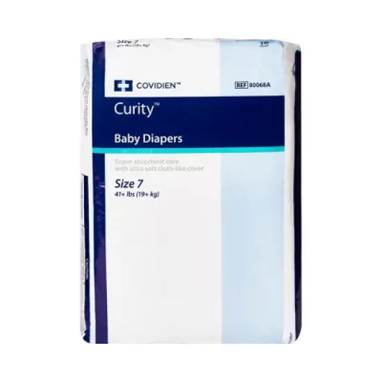 Curity Baby Diapers with Tabs, Super Absorbent image {1}