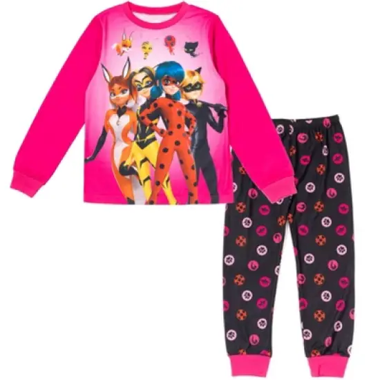 Miraculous Vesperia Rena Rouge Cat Noir Girls Pajama Shirt and Pants Sleep Set Little Kid to Big Kid  image {10}