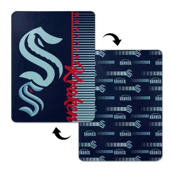 NHL Seattle Kraken Double Sided Cloud Throw Blanket image {2}