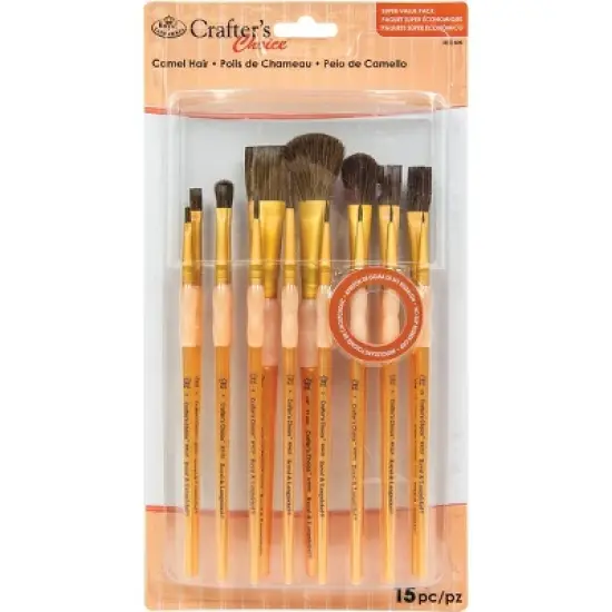 Crafter's Choice Natural Hair Brush Value Pack 15/Pkg image {1}