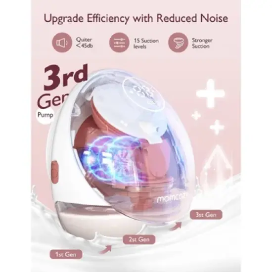 Momcozy M9 Hands-Free Wearable Electric Breast Pump Set image {4}