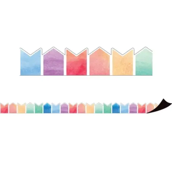 Teacher Created Resources&reg; Watercolor Pennants Magnetic Border, 24 Feet Per Pack, 2 Packs image {1}