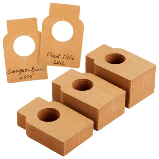 Juvale 300 Pack Wine Bottle Tags for Cellar Collection, Champagne, Hanging Labels for Name, Year, Tasting Notes - 2.2x3.5 in image {4}