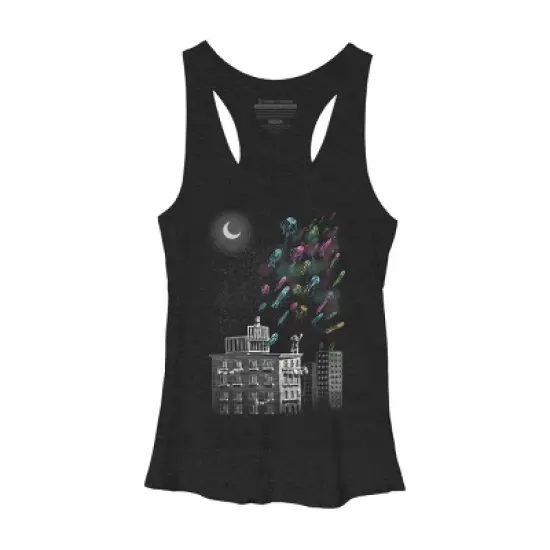 Women's Design By Humans Your Free Jelly Fish Return To Space By moisescudero Racerback Tank Top image {2}