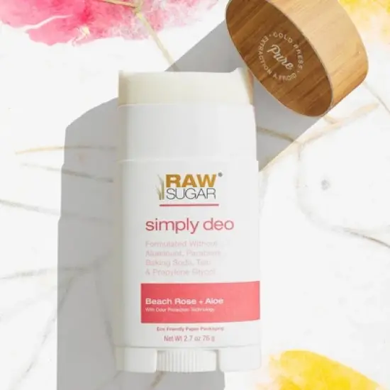 Raw Sugar Simply Deo Solid Deodorant - Beach Rose + Aloe - 2.7oz image {5}