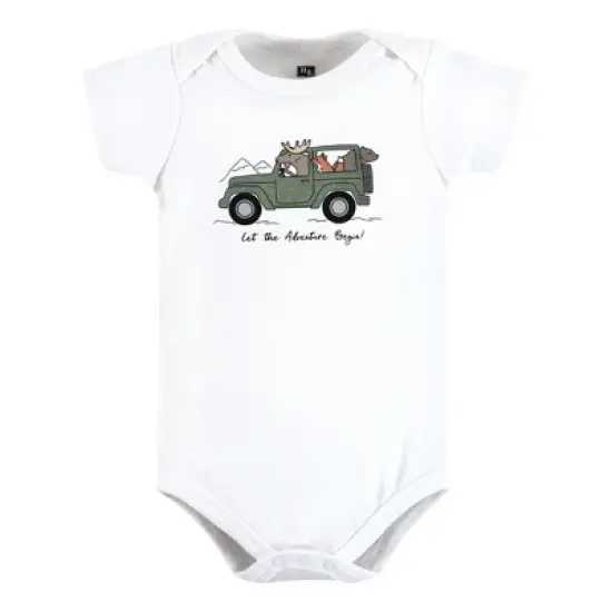 Hudson Baby Cotton Bodysuits, Animal Adventure image {2}